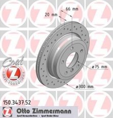Гальмівний диск 150.3437.52 Zimmermann фото 1