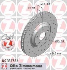 Купить 100.3327.52 Zimmermann Тормозные диски Ауди