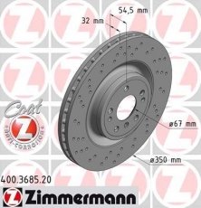 Купить 400.3685.20 Zimmermann Тормозные диски M-Class W166 (2.1, 3.0, 3.5)