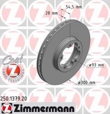 Купить 250.1379.20 Zimmermann Тормозные диски Transit 7 (2.2, 2.3, 2.4, 3.2)