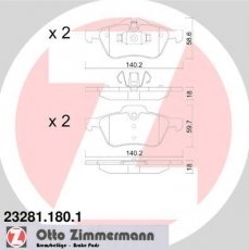 Гальмівна колодка 23281.180.1 Zimmermann – подготовлено для датчика износа колодок фото 1