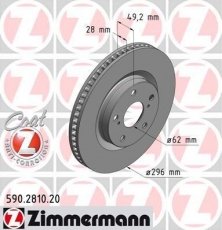 Купить 590.2810.20 Zimmermann Тормозные диски Рав 4 (2.0, 2.2, 2.4, 2.5, 3.5)