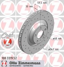 Гальмівний диск 100.3319.52 Zimmermann фото 1