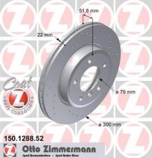 Тормозной диск 150.1288.52 Zimmermann фото 1
