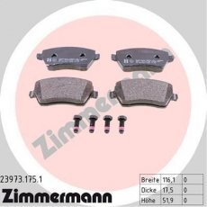 Купить 23973.175.1 Zimmermann Тормозные колодки передние Микра (1.0, 1.2, 1.4, 1.5, 1.6) 