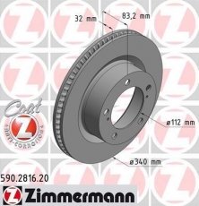 Купить 590.2816.20 Zimmermann Тормозные диски Land Cruiser 200 (4.0, 4.5, 4.6, 4.7, 5.7)
