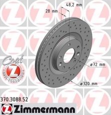 Купить 370.3088.52 Zimmermann Тормозные диски СХ-7 (2.2, 2.3, 2.5)