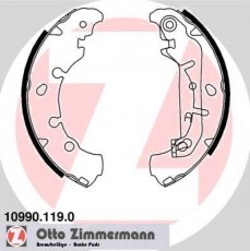 Купити 10990.119.0 Zimmermann Гальмівні колодки задні Mazda 2 (1.2, 1.4, 1.6) 