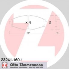 Купить 23241.160.1 Zimmermann Тормозные колодки передние Matiz (0.8, 1.0) 