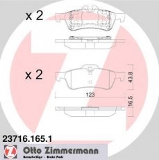Купить 23716.165.1 Zimmermann Тормозные колодки  подготовлено для датчика износа колодок
