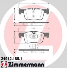 Гальмівна колодка 24912.185.1 Zimmermann – подготовлено для датчика износа колодок фото 1