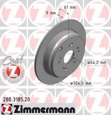 Купить 280.3185.20 Zimmermann Тормозные диски Хонда СРВ (2.0, 2.2 CTDi, 2.4 Vtec 4WD)