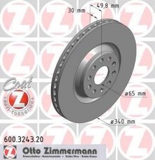Тормозной диск 600.3243.20 Zimmermann фото 1