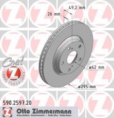 Купить 590.2597.20 Zimmermann Тормозные диски Avensis T27 (1.6, 1.8, 2.0)