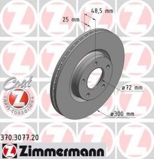 Купить 370.3077.20 Zimmermann Тормозные диски Мазда 5 (1.6, 1.8, 2.0, 2.3)