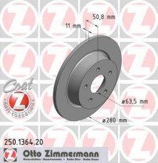 Купить 250.1364.20 Zimmermann Тормозные диски Транзит Коннект (1.0, 1.5, 1.6)
