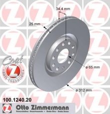Купить 100.1240.20 Zimmermann Тормозные диски Audi TT (1.8 T, 1.8 T quattro)