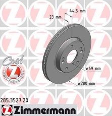 Купить 285.3527.20 Zimmermann Тормозные диски Велостер (1.6, 1.6 GDI, 1.6 T-GDI)