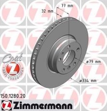Гальмівний диск 150.1280.20 Zimmermann фото 1