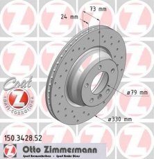 Купить 150.3428.52 Zimmermann Тормозные диски БМВ Е87 (123 d, 130 i)