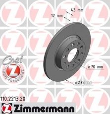 Купить 110.2213.20 Zimmermann Тормозные диски Giulietta (1.4, 1.6, 1.7, 2.0)