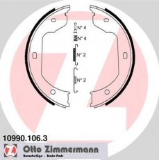 Купити 10990.106.3 Zimmermann Гальмівні колодки задні Транспортер Т5 (1.9, 2.0, 2.5, 3.2) 
