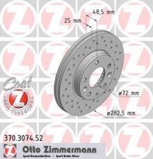 Купить 370.3074.52 Zimmermann Тормозные диски Mazda 6 (GG, GY) (1.8, 2.0, 2.3)