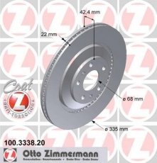 Купить 100.3338.20 Zimmermann Тормозные диски