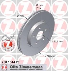 Купить 250.1344.20 Zimmermann Тормозные диски Mondeo 3 (1.8, 2.0, 2.2, 2.5, 3.0)