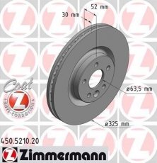 Купить 450.5210.20 Zimmermann Тормозные диски Discovery (2.0 4WD, 2.0 D 4WD, 2.2 D 4WD)
