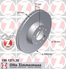 Купить 150.1271.20 Zimmermann Тормозные диски БМВ Е39 (535 i, 540 i)