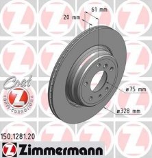 Купить 150.1281.20 Zimmermann Тормозные диски 8-series E31 850 CSi