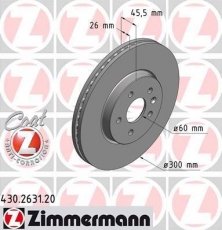 Купить 430.2631.20 Zimmermann Тормозные диски Трекер (1.4, 1.6, 1.7, 1.8)