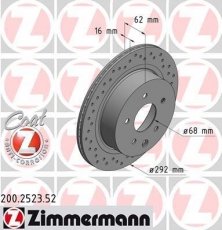 Купить 200.2523.52 Zimmermann Тормозные диски Ниссан Жук (1.6 DIG-T NISMO, 1.6 DIG-T NISMO RS)