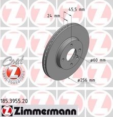 Гальмівний диск 185.3955.20 Zimmermann фото 1