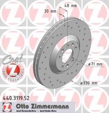Купить 440.3119.52 Zimmermann Тормозные диски Citroen C5 3 3.0 V6