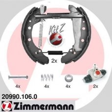 Купить 20990.106.0 Zimmermann Тормозные колодки задние Ауди 80 (1.6, 1.6 D, 1.8) 