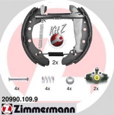 Купить 20990.109.9 Zimmermann Тормозные колодки задние Roomster (1.2, 1.4, 1.4 TDI) 