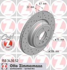 Тормозной диск 150.3430.52 Zimmermann фото 1