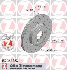 Гальмівний диск 150.3445.52 Zimmermann фото 1