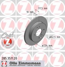 Купить 285.3511.20 Zimmermann Тормозные диски Ай 10 (1.0, 1.1, 1.2)