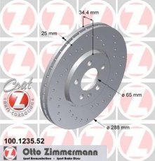 Гальмівний диск 100.1235.52 Zimmermann фото 1