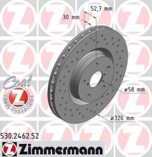 Купить 530.2462.52 Zimmermann Тормозные диски Импреза (2.0, 2.5)
