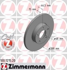 Купить 100.1215.20 Zimmermann Тормозные диски Audi 100 (2.0, 2.3, 2.4, 2.5)