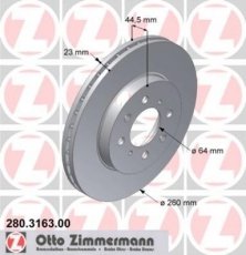 Купить 280.3163.00 Zimmermann Тормозные диски Civic 1.7 CTDi