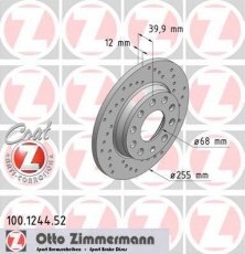 Тормозной диск 100.1244.52 Zimmermann фото 1