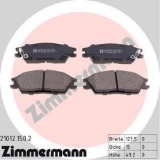 Купить 21012.150.2 Zimmermann Тормозные колодки передние Accent (1.3, 1.5, 1.6) с звуковым предупреждением износа
