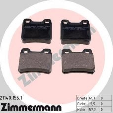 Купить 21140.155.1 Zimmermann Тормозные колодки задние Vectra A (1.8, 2.0, 2.5) 