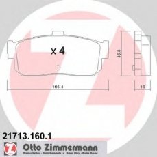 Купить 21713.160.1 Zimmermann Тормозные колодки задние Примера (1.6 i, 2.0 D, 2.0 i) 