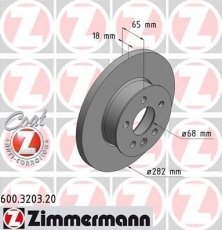 Купити 600.3203.20 Zimmermann Гальмівні диски Transporter T4 (1.8, 1.9, 2.0, 2.4, 2.5)